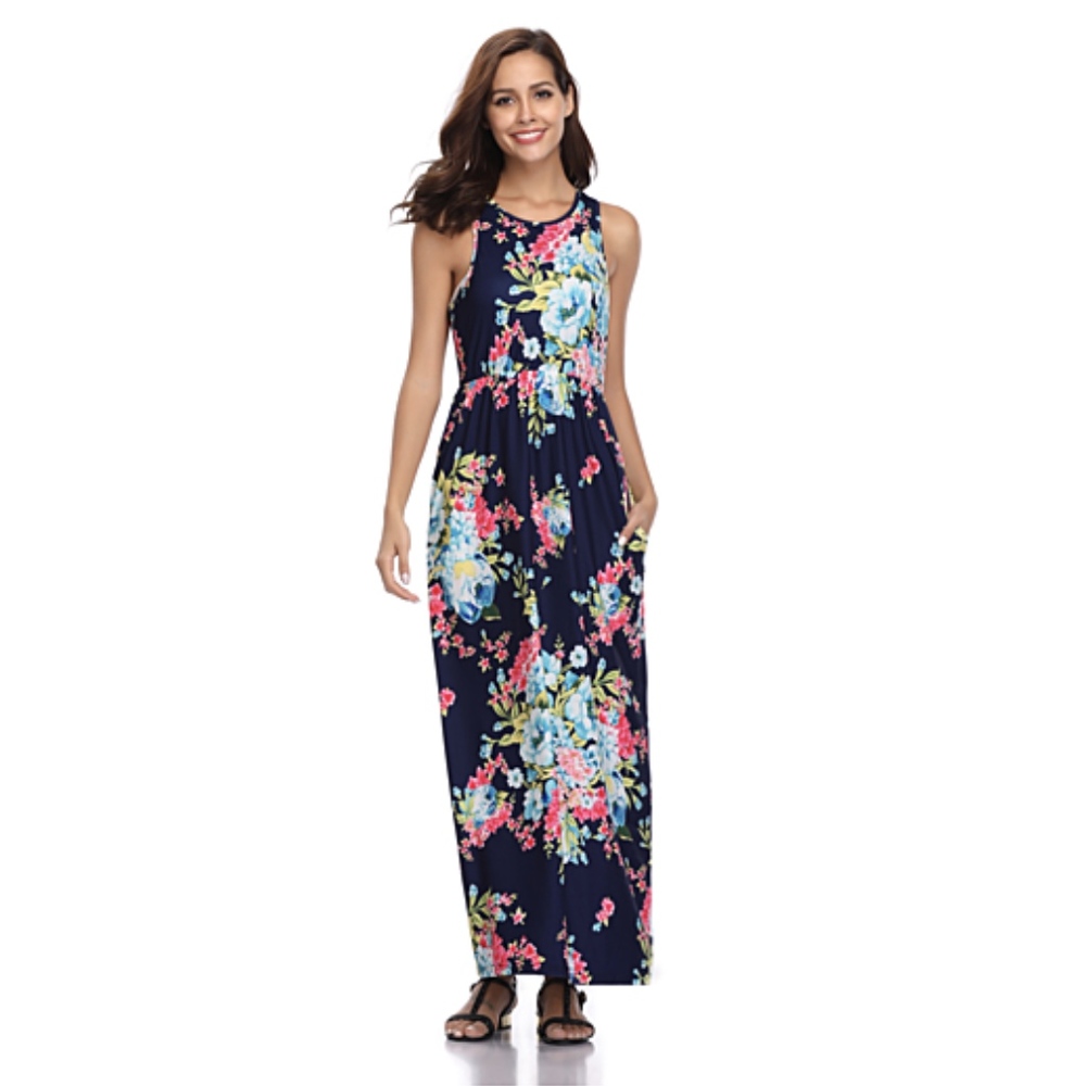 DONATED!! Lilly Posh Floral Maxi Sun Dress - Picture 4 of 8